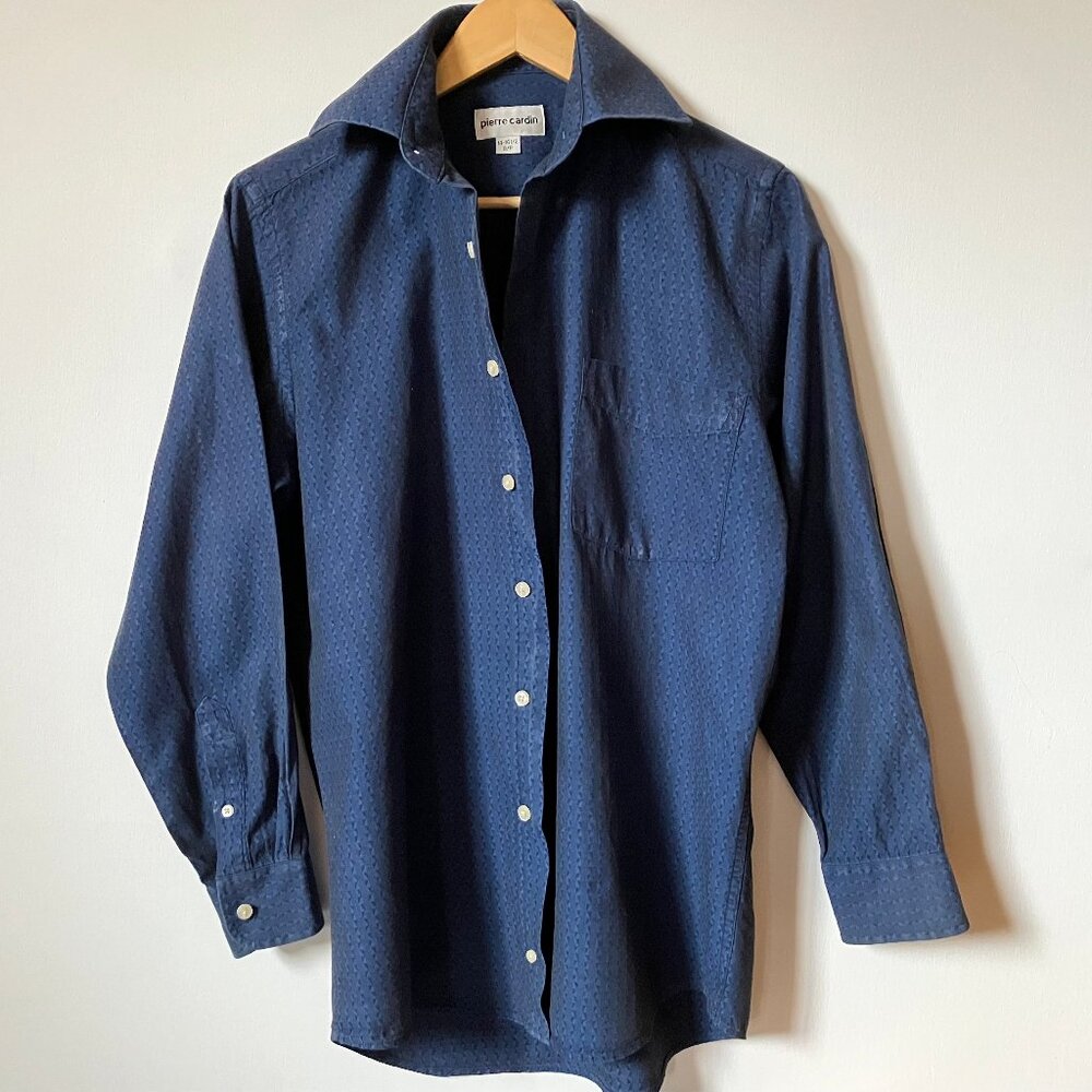 Pierre Cardin Long Sleeve Blue Shirt